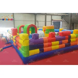 Inflatable jumping ground