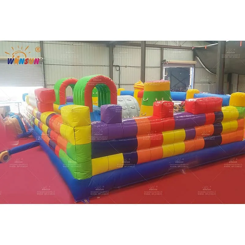 Inflatable jumping ground