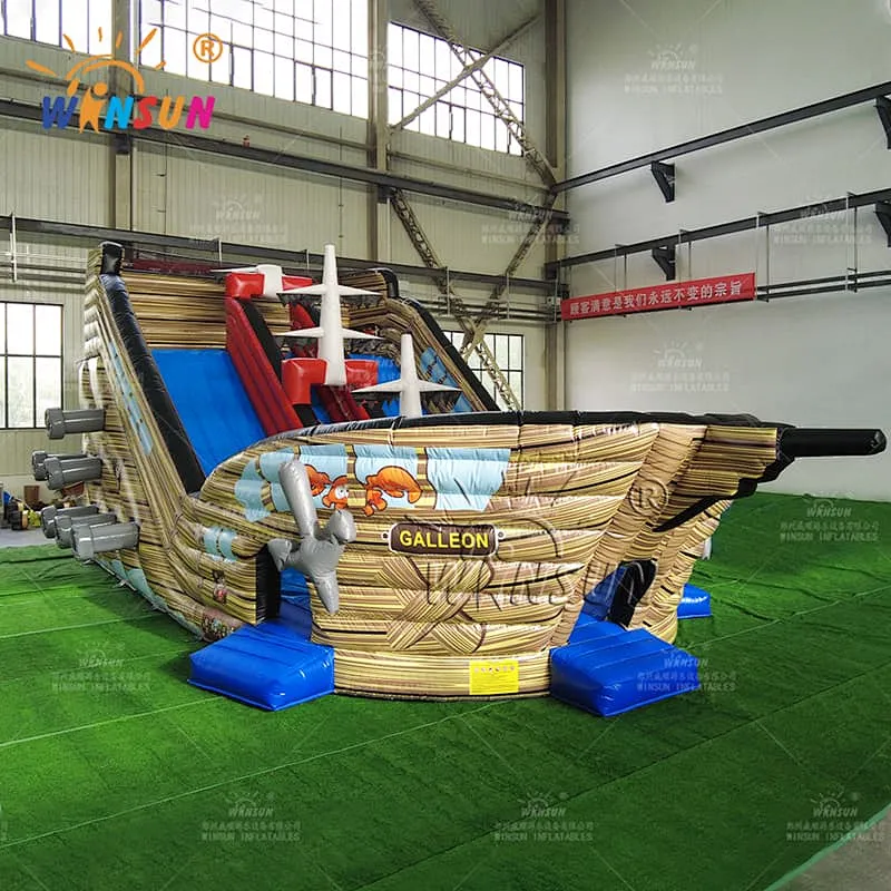 Pirate Ship Inflatable Dry Slide
