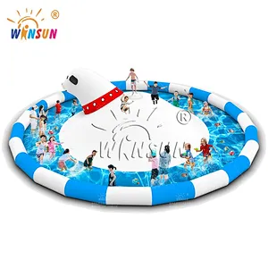 Polar Bear Inflatable Water Dome Jumping Pillow
