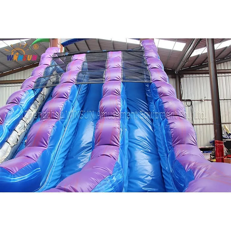 Dual lane wave water slide