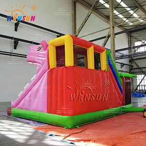 Hippo Theme Inflatable Trampoline Combo
