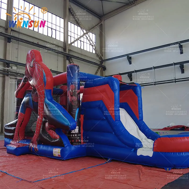 Spiderman Jumping Castle With Slide