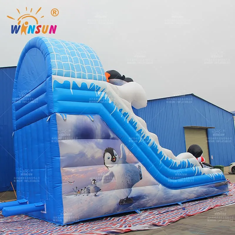 Penguins Inflatable Slide
