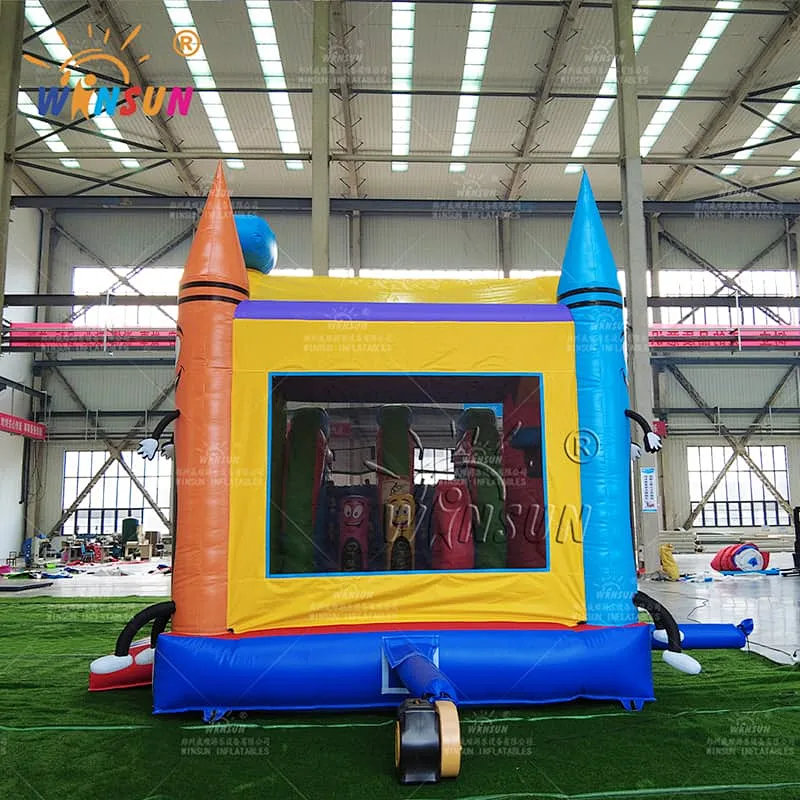 Inflatable Crayon Combo Wet Slide