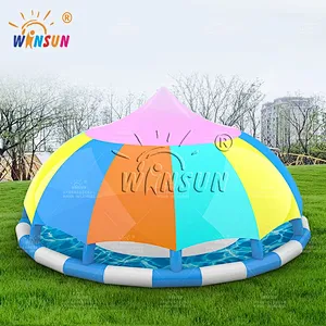 Inflatable Water Dome Jumping Pillow w Roof
