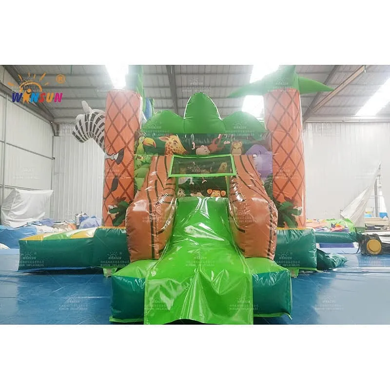 Jungle animal jumping castle