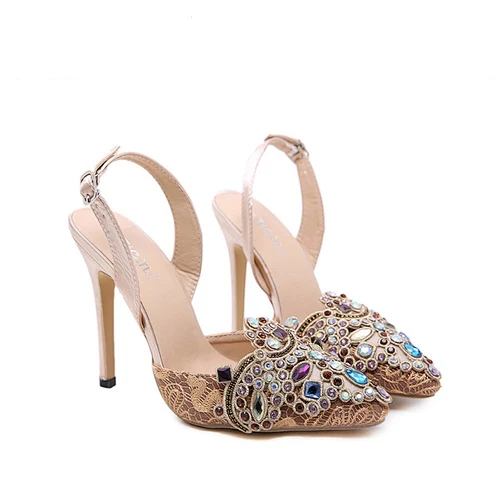 ZGA5-37 DEleventh shoes women New Popular Comfortable Diamond Back Space beautiful Sandals Beige size 35-40