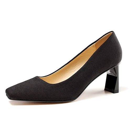 PL4707 ISEEYOUFIRST New fashion Single shoes women's Head Shallow Mouth Thick Heel High Heels Solid Color women's single shoes