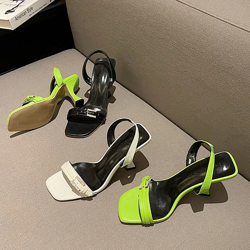 101983 DEleventh woman shoes  European and American fashion high-heeled open-toed Sandals in pure color
