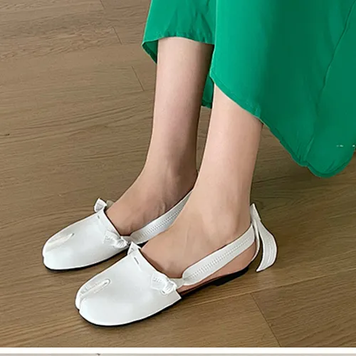 Split-toe microfiber leather lace up women soft flat ballerina shoes fitness and cross training Yoga footwear for girls