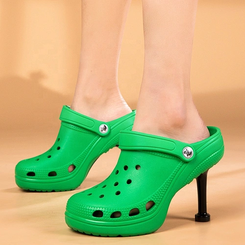 115076 Deleventh shoes factory unique designer heels high quality plastic ladies summer sandals shoes women heels custom heels