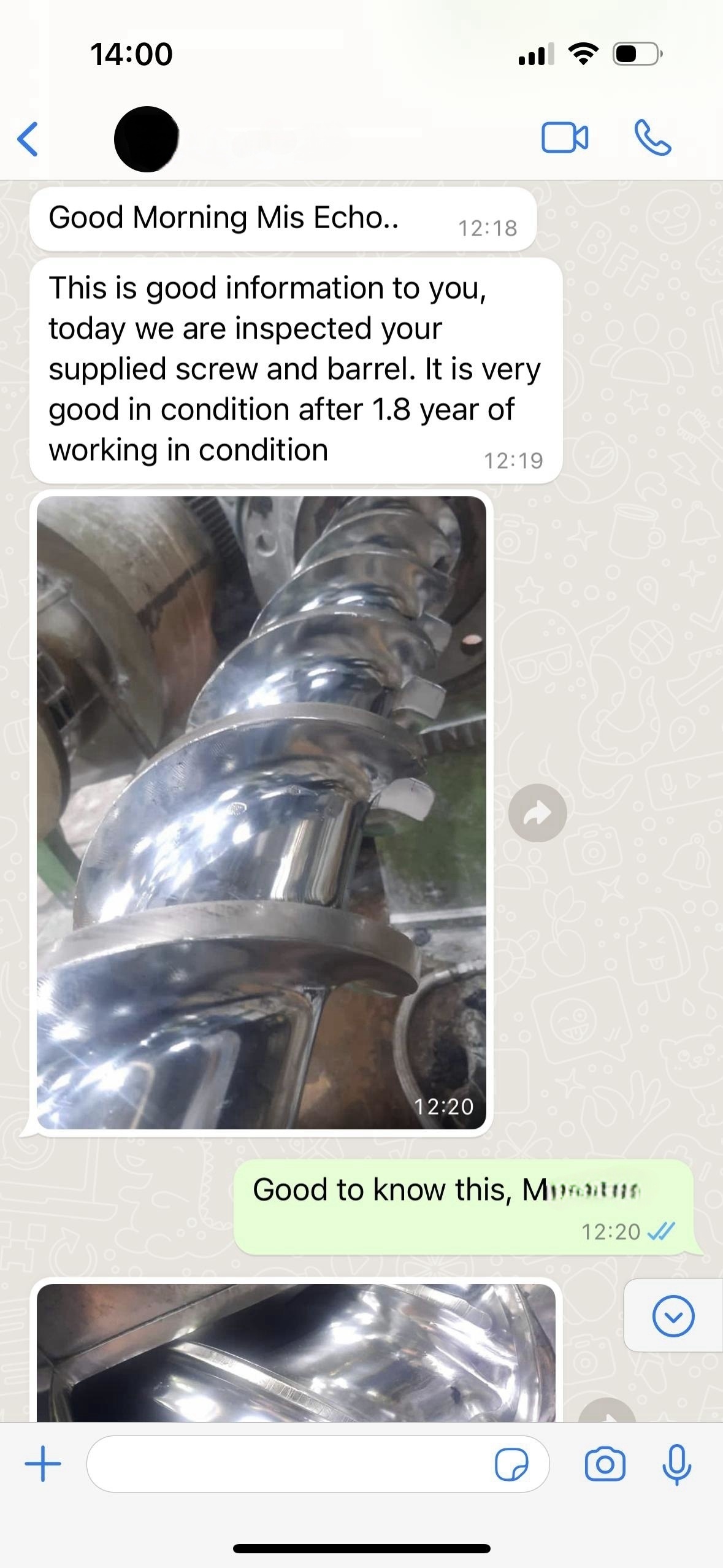 customer feedback feed EJS screw barrel forward, customer satisfaction drive EJS screw barrel further