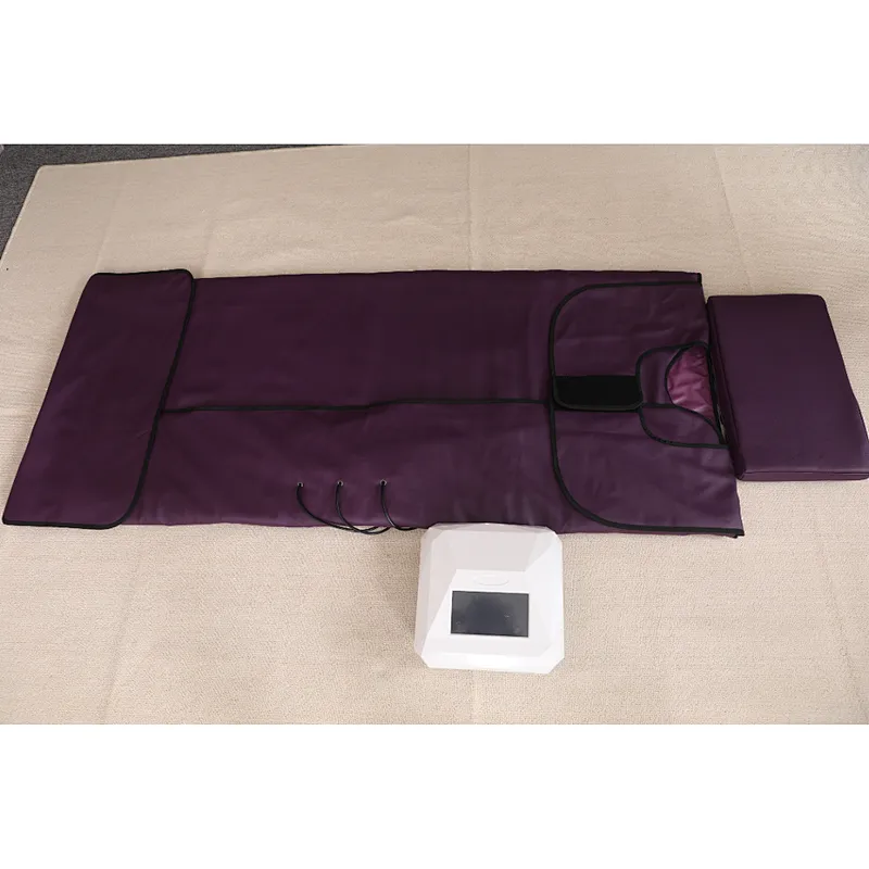 3 zone far infrared light sauna blanket with touch screen controller box for body slimming