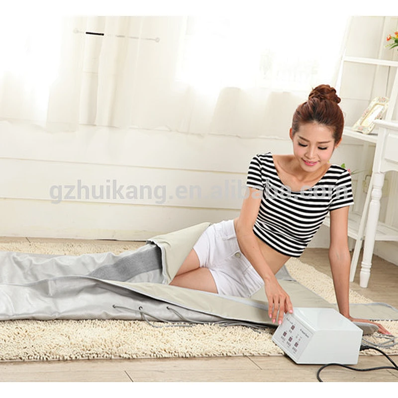 Huikang 3 parts zone heating infrared sauna blanket with weight loss wrap