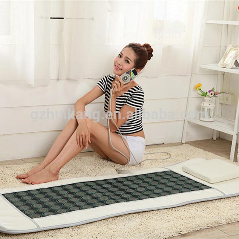 Far infrared heating tourmaline pad jade stone mat massage