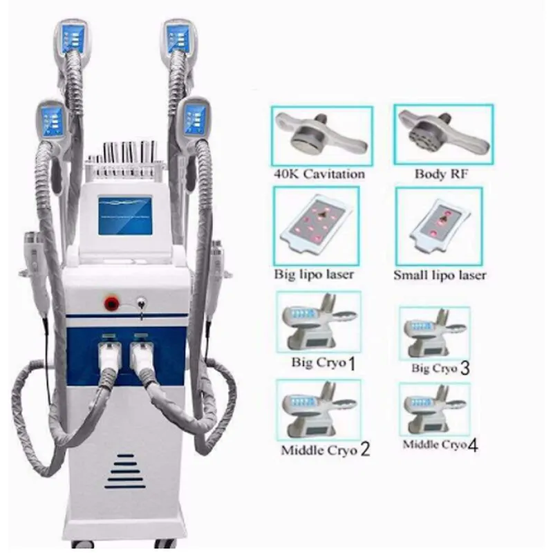 Fat breaking machine with 4 cryo handle