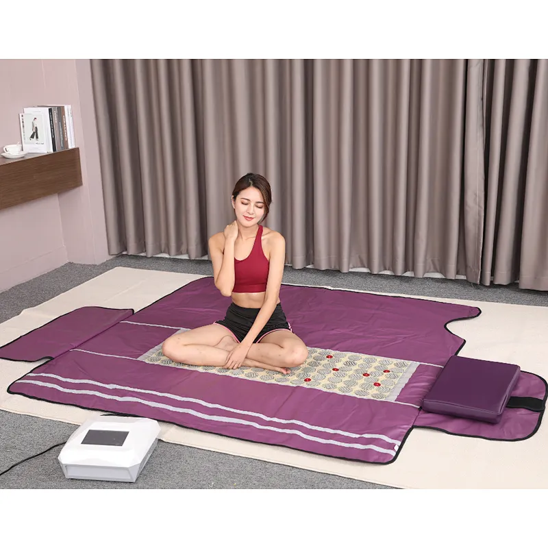 3 Zone far infrared sauna blanket heated  body wrap machine for body shaping