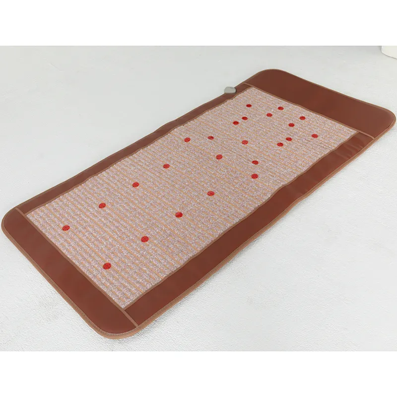 High quality magnetic carbon fiber infrared heated  tourmaline massage mattress
