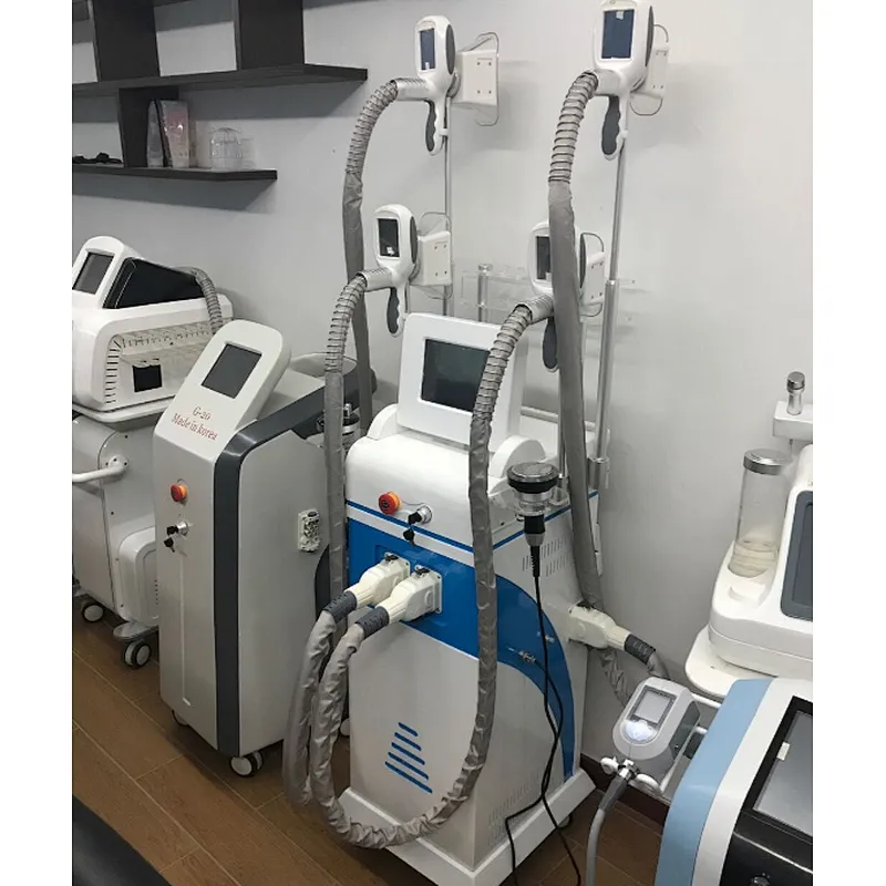Fat breaking machine with 4 cryo handle