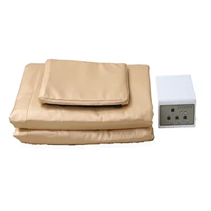 Golden color infrared sauna blanket with Bian Stone for body slimming