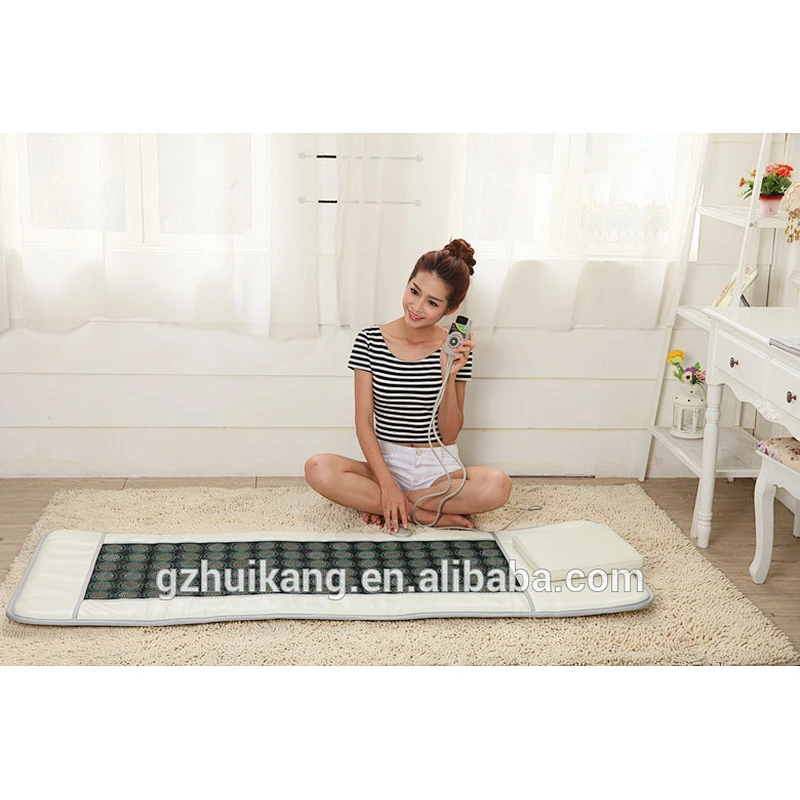 infrared ray thermal jade massage bed ,heating pad with energy stone.