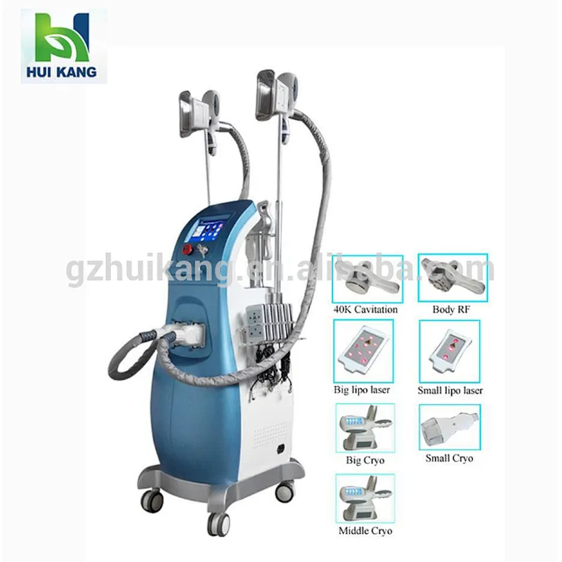 4 cryotherpay handle 40k cavitation rf vacuum fat freezing slimming machine