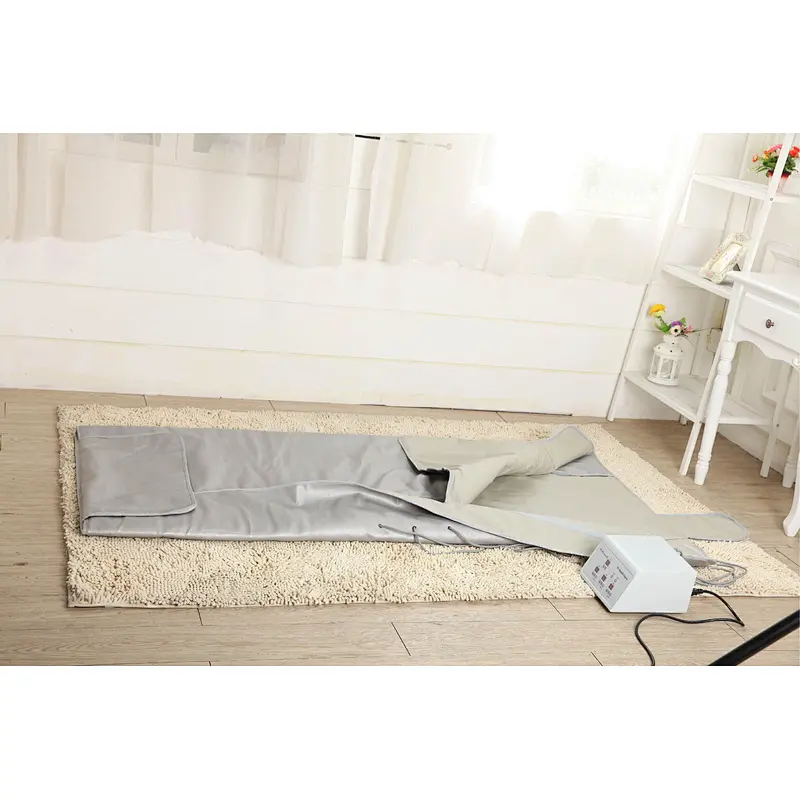 Home use Portable Thermal Heating Far Infrared Ray 3 Zones Silver Sauna Blanket For Weight Loss
