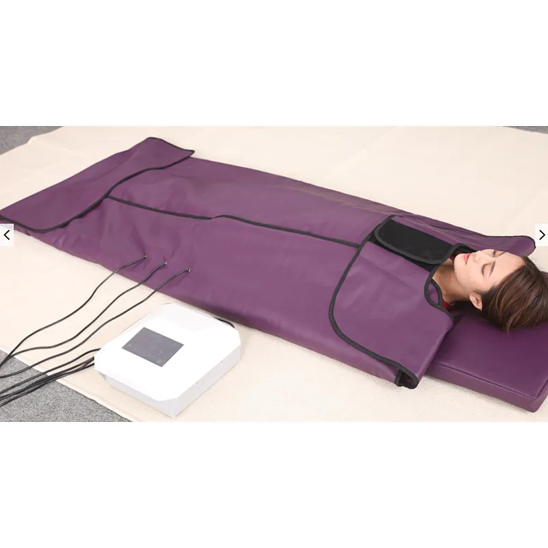 Factory Direct Slimming Wraps With Bian Stone And Photon Light Portable 3 Zone Far Infrared Sauna Blanket
