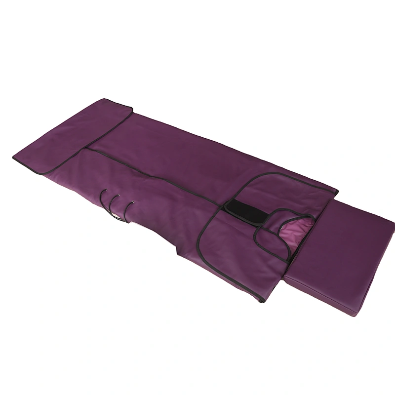 2022 new design 3 zone professional detox far infrared sauna blanket with photon led light