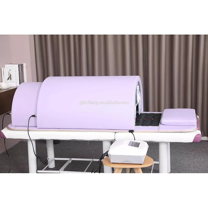 Low EMF  Led Light  Weight loss and detox tourmaline stones 3 heating zones infrared sauna capsule