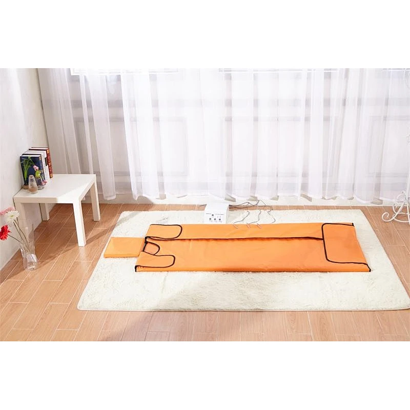 Luxury Portable Tourmaline Stones 3 Heating Zones Detox And Weight Loss Far Infrared Ray Body Wrap Sauna Blanket