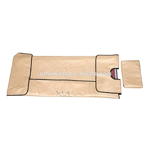 Golden Luxury 3 Heating Zones Portable Infrared Sauna Blanket With Bian Stone negative ions For Body Weight Loss and Detox
