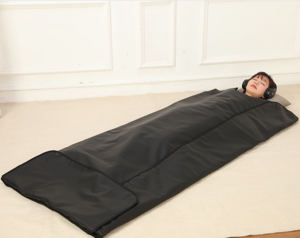 New design zero emf black purple  far infrared sauna blanket for home use