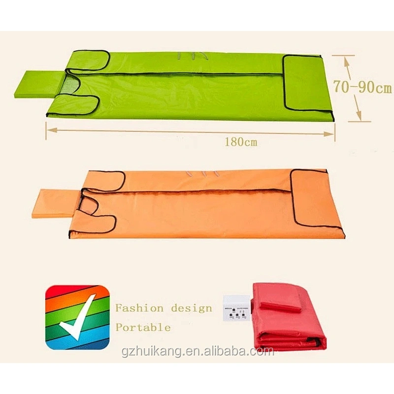 Luxury Portable Tourmaline Stones 3 Heating Zones Detox And Weight Loss Far Infrared Ray Body Wrap Sauna Blanket