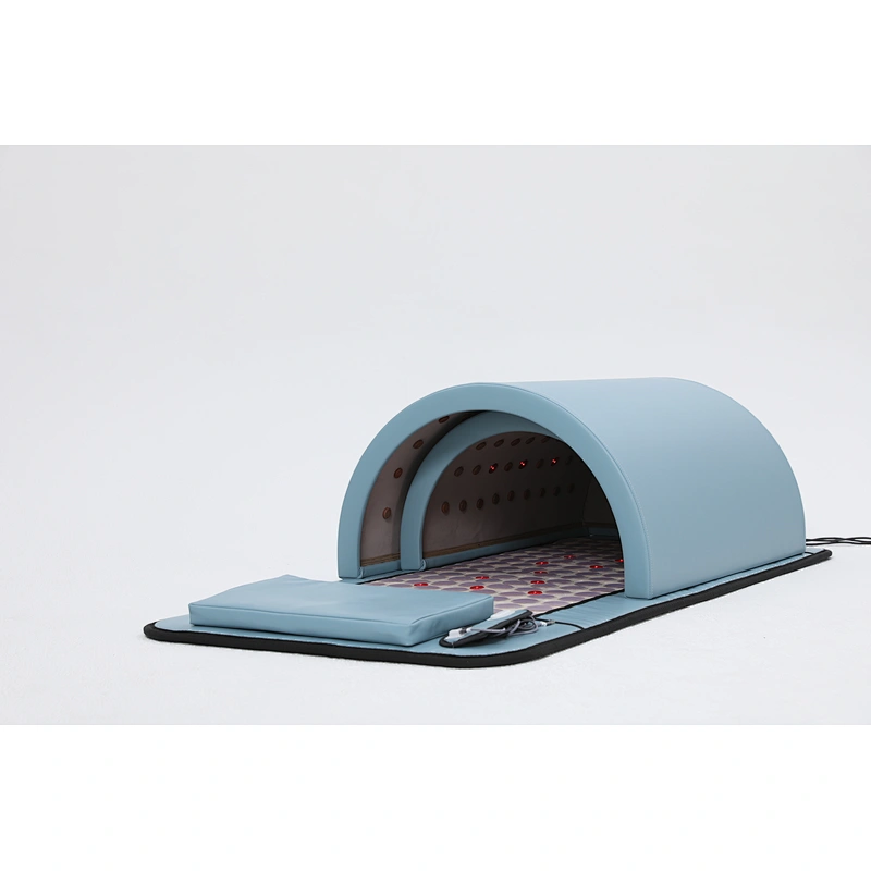 3 heating zones portable massage red color Bian stones hyperthermia dry fir far infrared spa capsule sauna dome