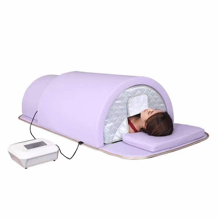 Low EMF  Led Light  Weight loss and detox tourmaline stones 3 heating zones infrared sauna capsule