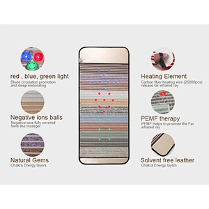 Hot sell product !Real Carbon fiber heating wire PEMF Photon lights infrared yoga mat
