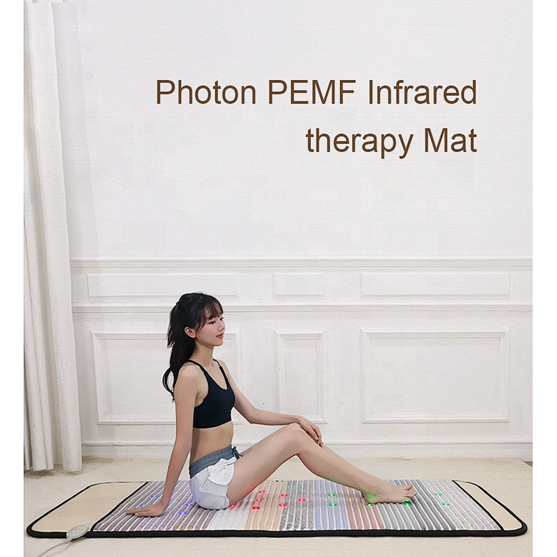 Hot sell product !Real Carbon fiber heating wire PEMF Photon lights infrared yoga mat