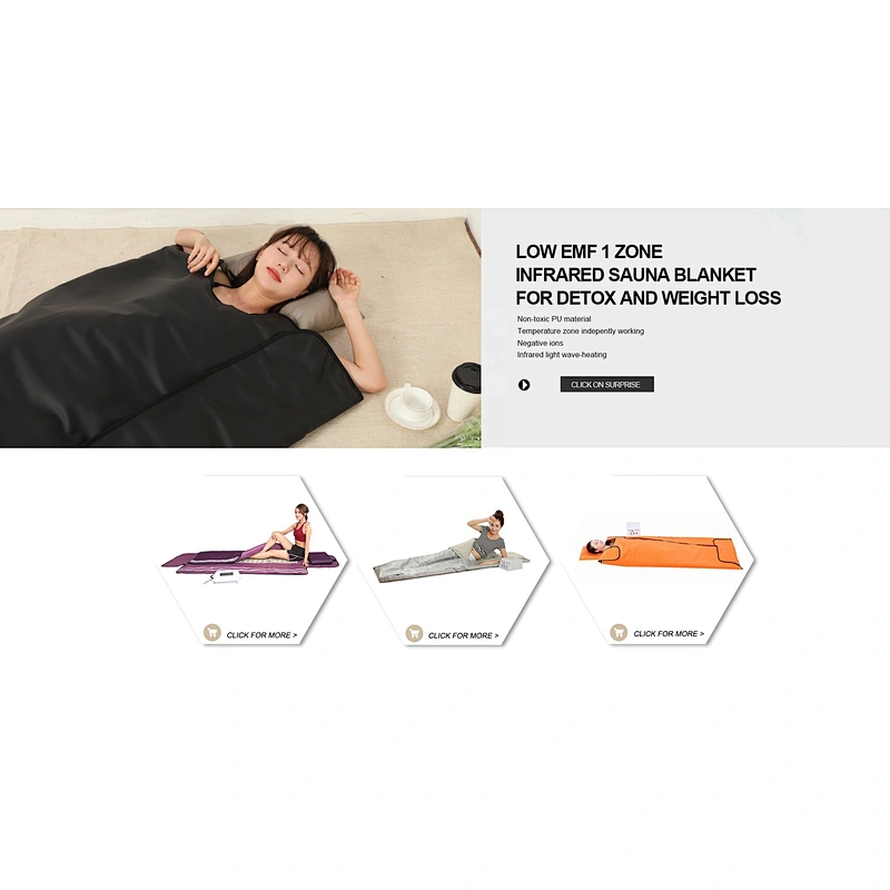 2021 New arrival Far Infrared Sauna Slimming Blanket Detox in Black Color
