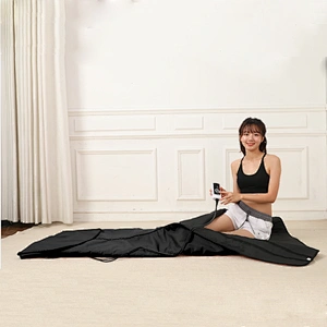 Low emf sauna blanket detox far infrared black sauna blanket for women weight loss