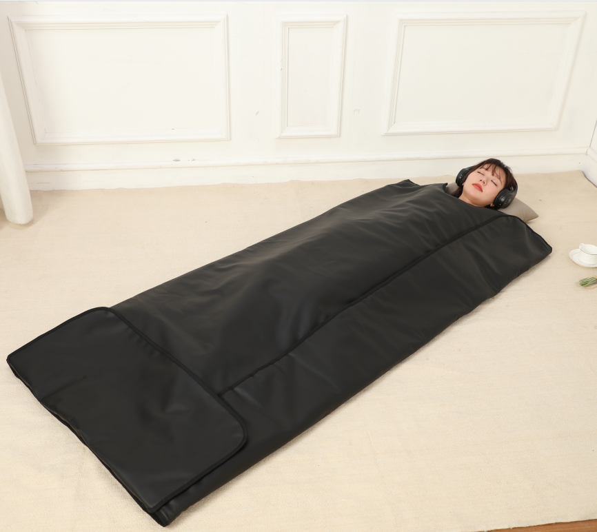Low EMF far infrared black purple sauna blanket body wrap for weight loss