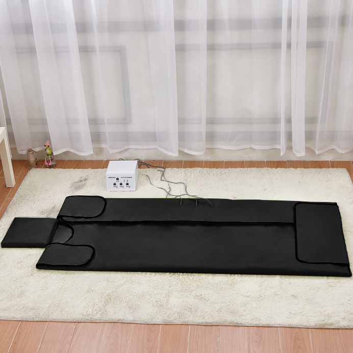 Huikang OEM/ODM 3 zones infrared body wraps machine sauna blanket with tourmaline and jade stones