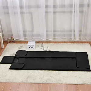 Huikang OEM/ODM 3 zones infrared body wraps machine sauna blanket with tourmaline and jade stones