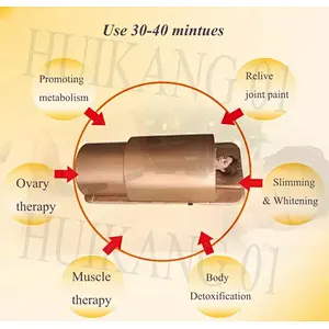 Factory direct sale home use spa golden bian stones low emf sauna dome