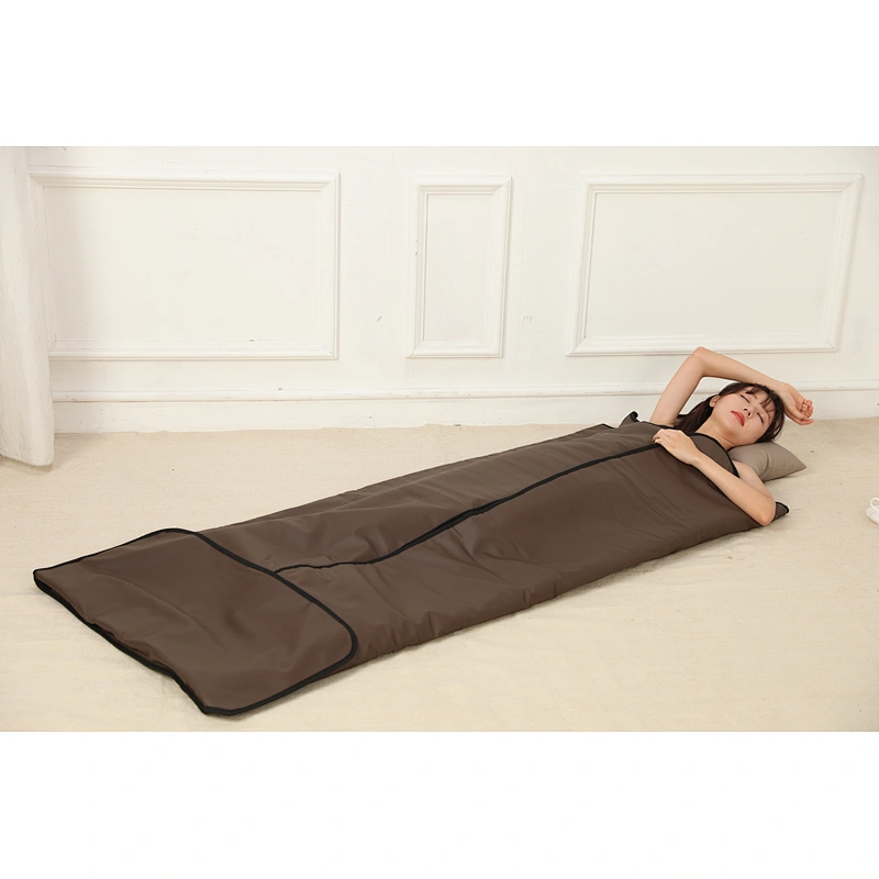 Portable hot selling one heating zone Low EMF handle controller weight loss and detox infrared body wrap sauna blanket