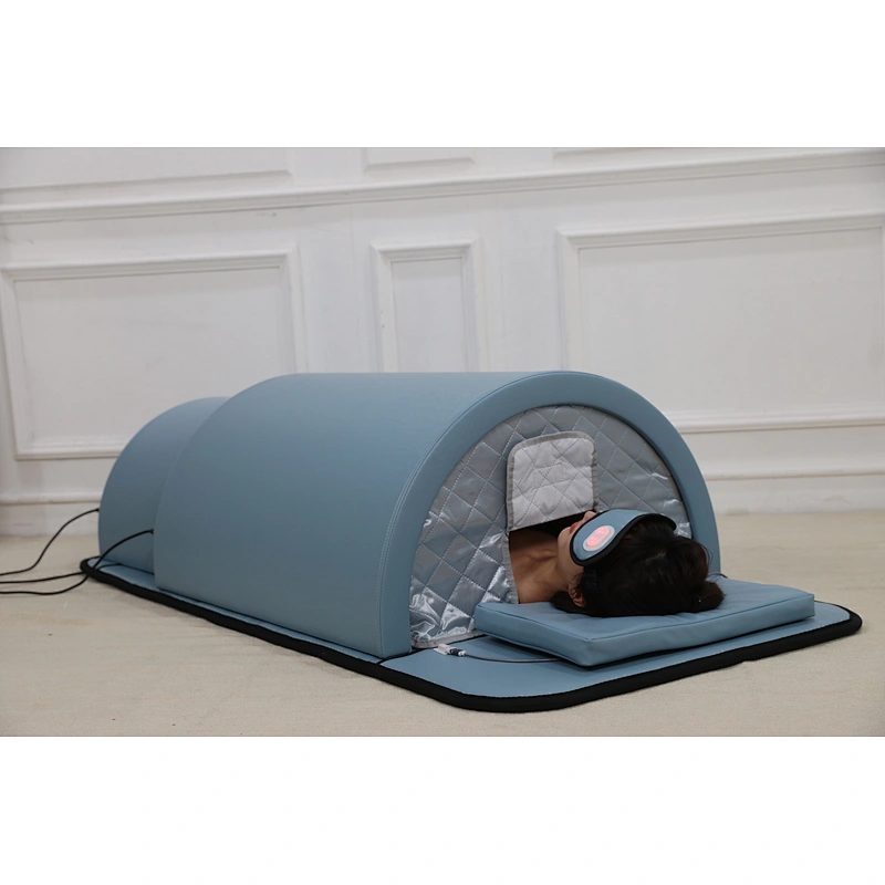 Newest beauty salon equipment spa capsule Far infrared sauna bian stones dome with eye massage mask