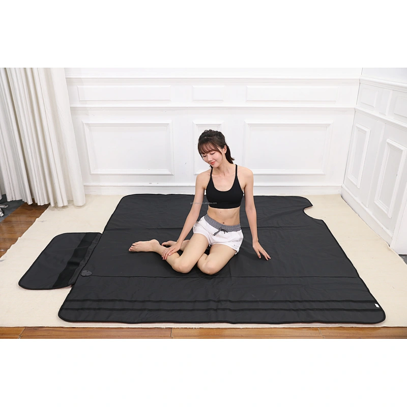 Infrared Sauna Blanket with Zero Emf Fir Sauna Blanket in Black Color Infrared Heating Blanket  for Sweating and Weight Loss