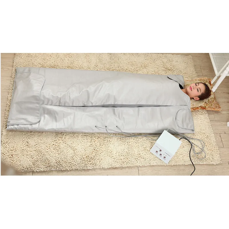3 heating zones portable Far infrared sauna wrap thermal body slimming and detox sauna  blanket