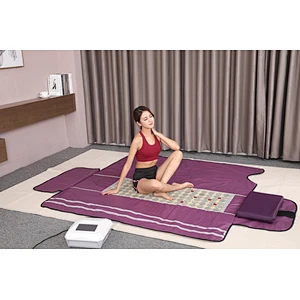 2022 new design 3 zone professional detox far infrared sauna blanket with photon led light
